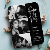 Moderne trendige Foto-Standskripte Save the Date Magnet