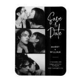 Moderne trendige Foto-Standskripte Save the Date Magnet (Vertikal)