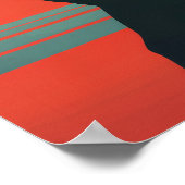 Moderne trendige Frau Retro Sunset Poster (Ecke)