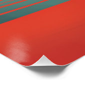 Moderne trendige Frau Retro Sunset Poster (Ecke)