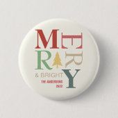 Moderne, trendige, fröhliche und helle Minimalisti Button (Vorderseite)