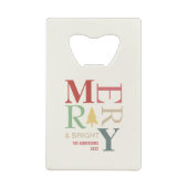 Moderne, trendige, fröhliche und helle Minimalisti Geldbeutel Flaschenöffner (Rückseite)