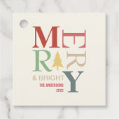 Moderne, trendige, fröhliche und helle Minimalisti Geschenkanhänger (Vorderseite)