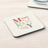 Moderne, trendige, fröhliche und helle Minimalisti Getränkeuntersetzer (Linke Seite)