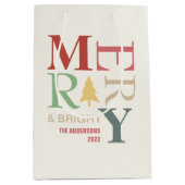 Moderne, trendige, fröhliche und helle Minimalisti Mittlere Geschenktüte (Vorderseite)