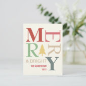 Moderne, trendige, fröhliche und helle Minimalisti Postkarte (Stehend Vorderseite)