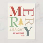 Moderne, trendige, fröhliche und helle Minimalisti Postkarte (Vorderseite)