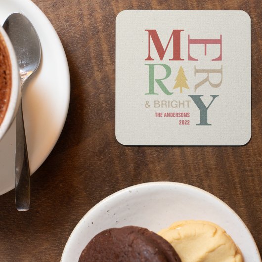 Moderne, trendige, fröhliche und helle Minimalisti Rechteckiger Pappuntersetzer