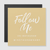 Moderne, trendige, gelbe Soziale Medien folgen mir Magnetkarte (Vorne/Hinten)