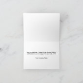 Moderne Trendige Geschäfts-Dankeskarten Dankeskarte (Innenseite)