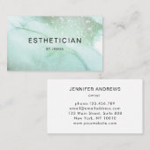 Moderne trendige Glitzer Salon Business Card Visitenkarte (Vorne/Hinten)