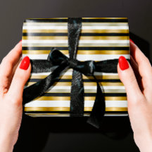 Moderne, trendige Gold Schwarz und Weiß geometrisc