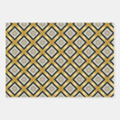 Moderne, trendige Gold Schwarz und Weiß geometrisc Geschenkpapier Set (Vorderseite 3)