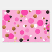 Moderne, trendige Gold und Rosa Geschenkpapier Set (Vorderseite 2)
