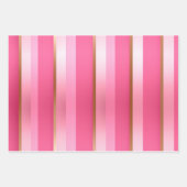 Moderne, trendige Gold und Rosa Geschenkpapier Set (Vorderseite)