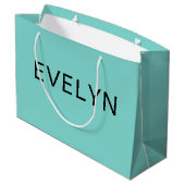 Moderne trendige große Geschenktasche mit personal Geschenktüte (Rückseite Schrägansicht)