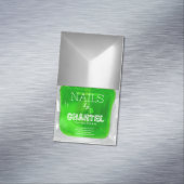 Moderne, trendige, grüne Nagelpolis, chic Magnetische Visitenkarte (Beispiel)