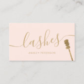 Moderne trendige gürtelgoldene Pinselstriche Rosa Visitenkarte (Vorderseite)