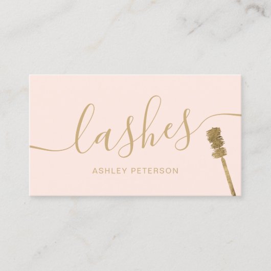 Moderne trendige gürtelgoldene Pinselstriche Rosa Visitenkarte (Vorderseite)