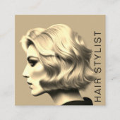 Moderne trendige Hair Stylist Artist Quadratische Visitenkarte (Vorderseite)