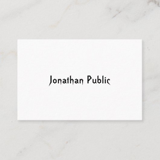 Moderne, trendige Handschrift Berufliche Vorlage Visitenkarte (Vorderseite)