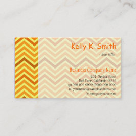 Moderne, trendige, helle, sonnige gelbe Zickzack Z Visitenkarte