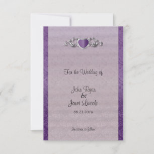 Moderne, trendige Hochzeit in einem Amethyst Lila  Save The Date