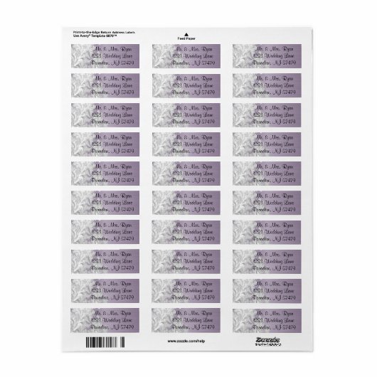 Moderne, trendige Hochzeit in einem Lila Amethyst (Vorne)