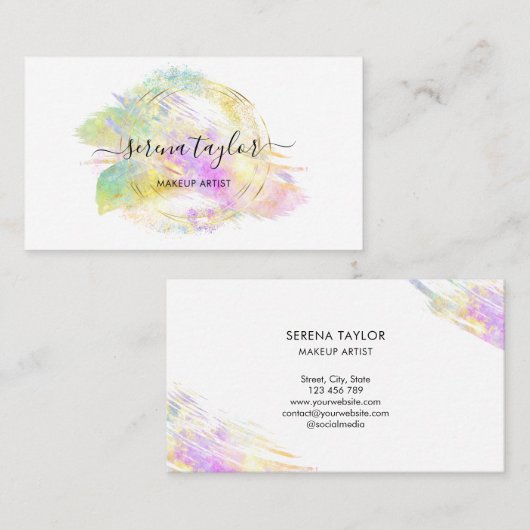 Moderne trendige Imitats Opal Stone Beruflich Eleg Visitenkarte (Vorne/Hinten)