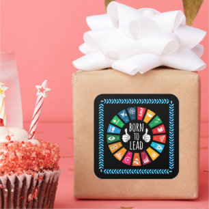 Moderne, trendige Inspirierend Geschenke für Ihre Quadratischer Aufkleber