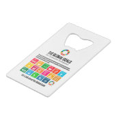 Moderne, trendige, inspirierende Nachhaltigkeitszi Geldbeutel Flaschenöffner (Vorderseite Schrägansicht)