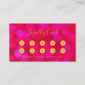 Moderne trendige Kalligrafie Pink Bokeh Lights Treuekarte (Vorderseite)