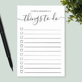 Moderne, trendige Kalligrafie-Skriptaufgaben Post-it Klebezettel