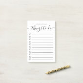 Moderne, trendige Kalligrafie-Skriptaufgaben Post-it Klebezettel (Auf Schreibtisch)