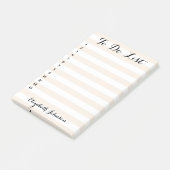 Moderne, trendige Khaki gestreift, um eine Liste z Post-it Klebezettel (angewinkelt)