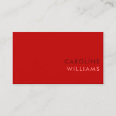 Moderne trendige Kirschrot Visitenkarte (Vorderseite)