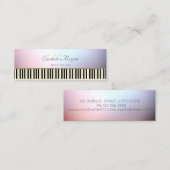 Moderne, trendige Klaviertasten, Musiklehrer Mini Visitenkarte (Vorne/Hinten)