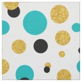 Moderne, trendige Kreise in Gold Glitzer Black & B Stoff (Muster)