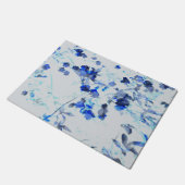 Moderne, trendige Kunst des Blumenmusters / Blume Fußmatte (Schrägansicht)