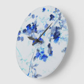 Moderne, trendige Kunst des Blumenmusters / Blume Große Wanduhr (Winkel)
