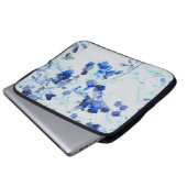 Moderne, trendige Kunst des Blumenmusters / Blume Laptopschutzhülle (Vorne Knopf)