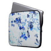 Moderne, trendige Kunst des Blumenmusters / Blume Laptopschutzhülle (Vorderseite Links)