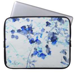 Moderne, trendige Kunst des Blumenmusters / Blume Laptopschutzhülle