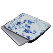 Moderne, trendige Kunst des Blumenmusters / Blume Laptopschutzhülle (Vorne Knopf)