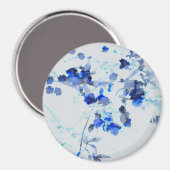Moderne, trendige Kunst des Blumenmusters / Blume Magnet (Vorderseite/Rückseite)