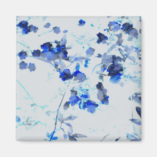 Moderne, trendige Kunst des Blumenmusters / Blume Magnet