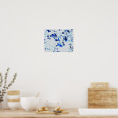 Moderne, trendige Kunst des Blumenmusters / Blume Poster (Küche)
