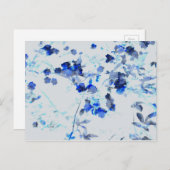 Moderne, trendige Kunst des Blumenmusters / Blume Postkarte (Vorne/Hinten)