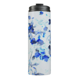 Moderne, trendige Kunst des Blumenmusters / Blume Thermosbecher