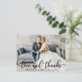 Moderne trendige Liebe dank Hochzeitsszenario-Foto Postkarte (Stehend Vorderseite)